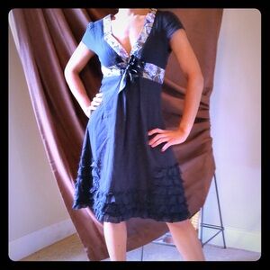 Free People Black Midi Dress